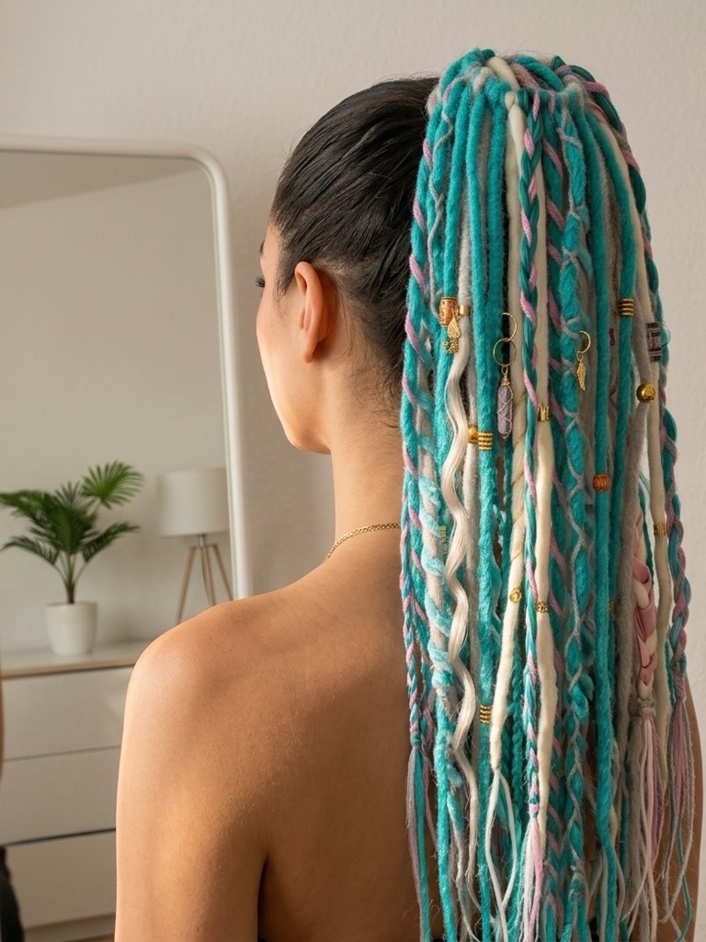 Tropical Aura Faux Loc Ponytail